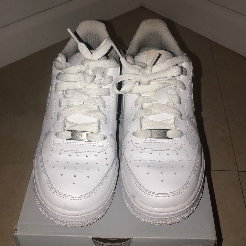 Low top all white airforces